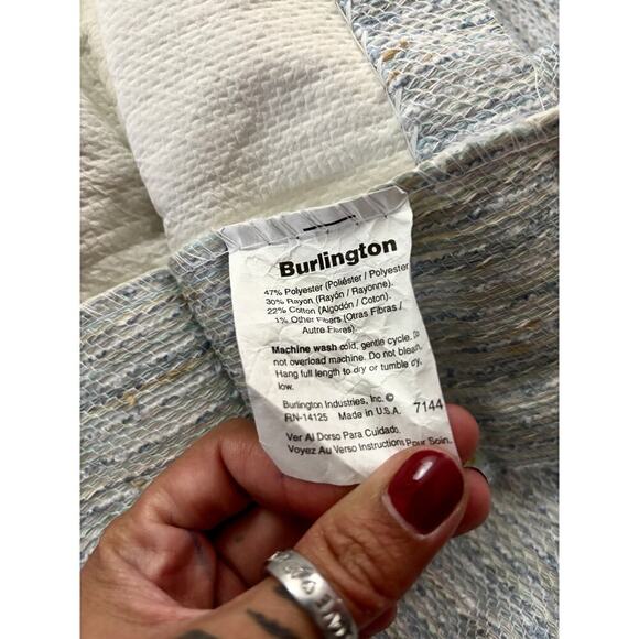 VTG 2 Panels Pinch Pleat Curtains Valance Blackout Soft Light Blue USA 24"x81" - Picture 10 of 16